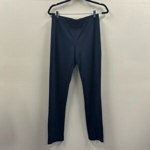 Jude Connally Navy Back Zip Ankle Pant Size Small Preppy Classic Resortwear Chic